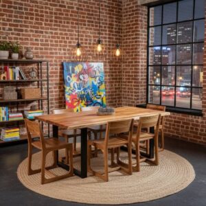 🌟 Solid Wood Dining Table Set – Premium Quality | 6 Seater