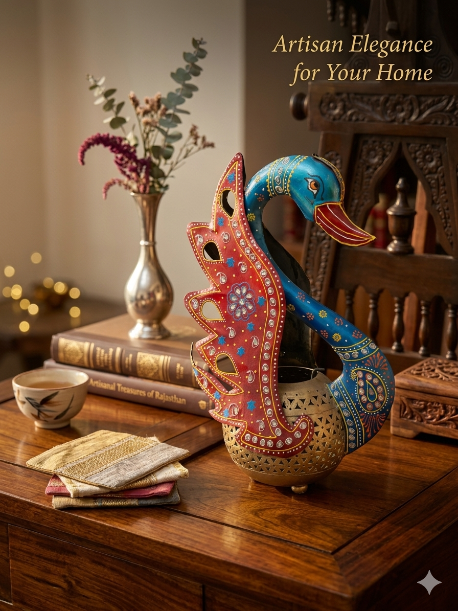 Hand-Painted Swan Tealight Holder - Image 3