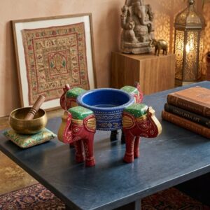 Hand-Painted Heritage Elephant Bowl