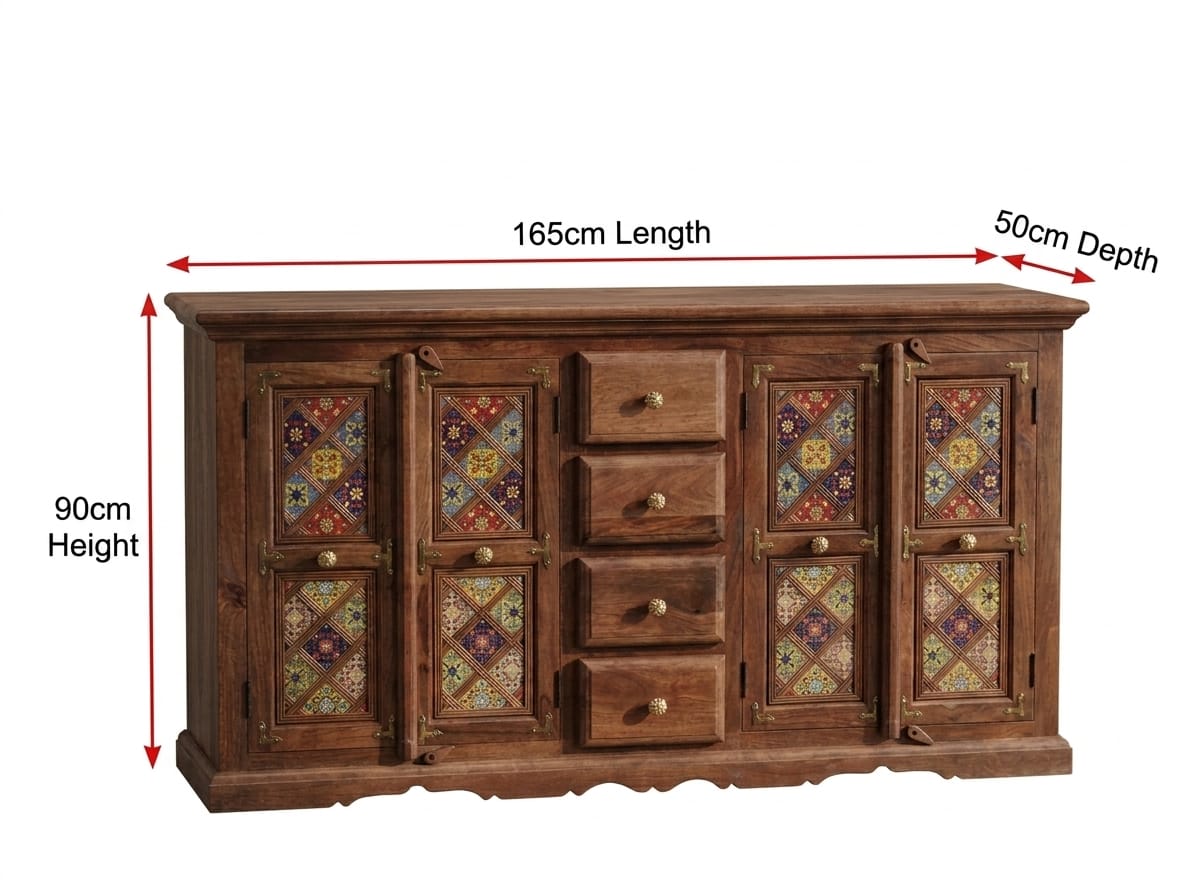Handcrafted Solid Wood Sideboard - Image 4