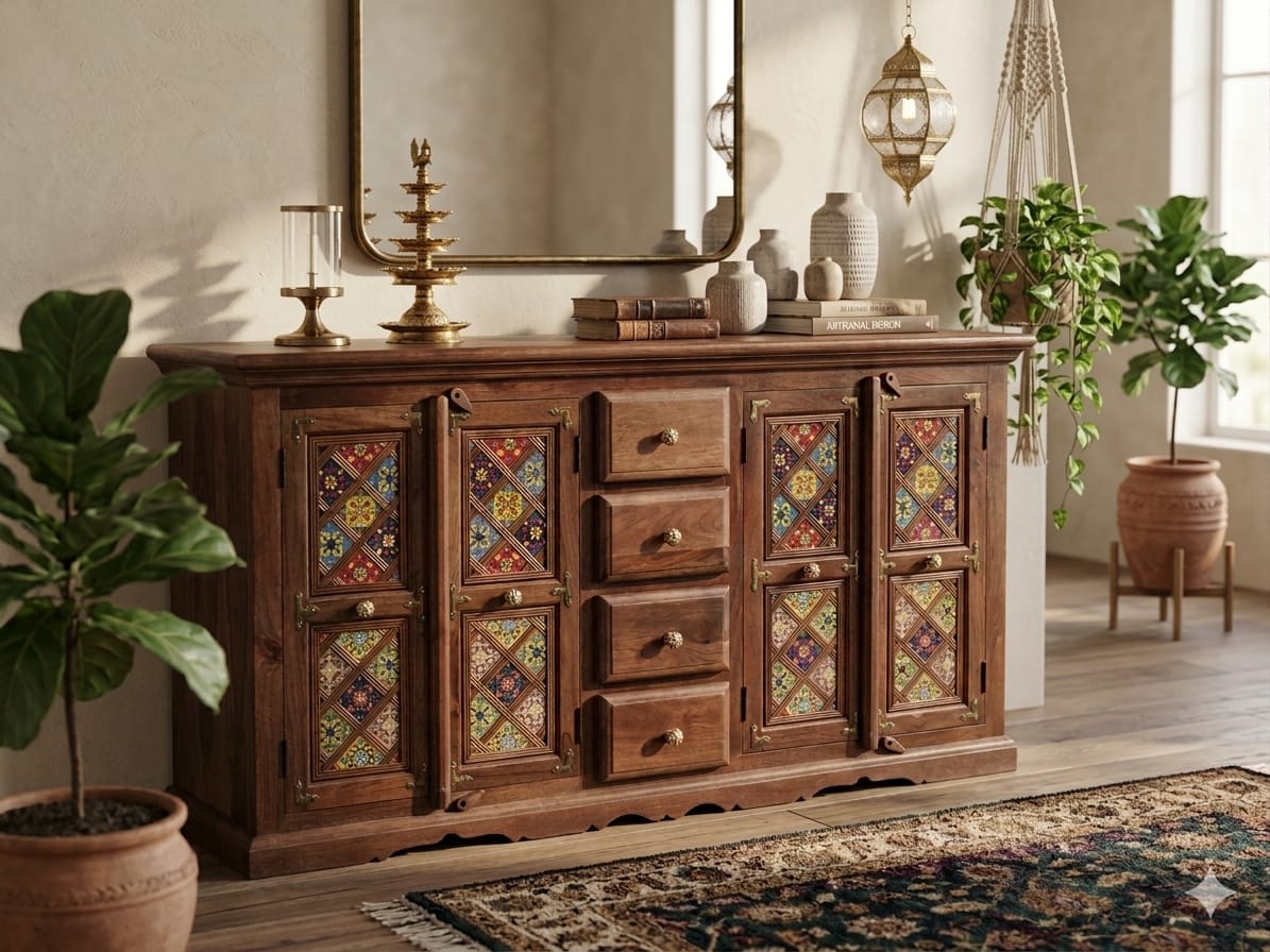 Handcrafted Solid Wood Sideboard - Image 2