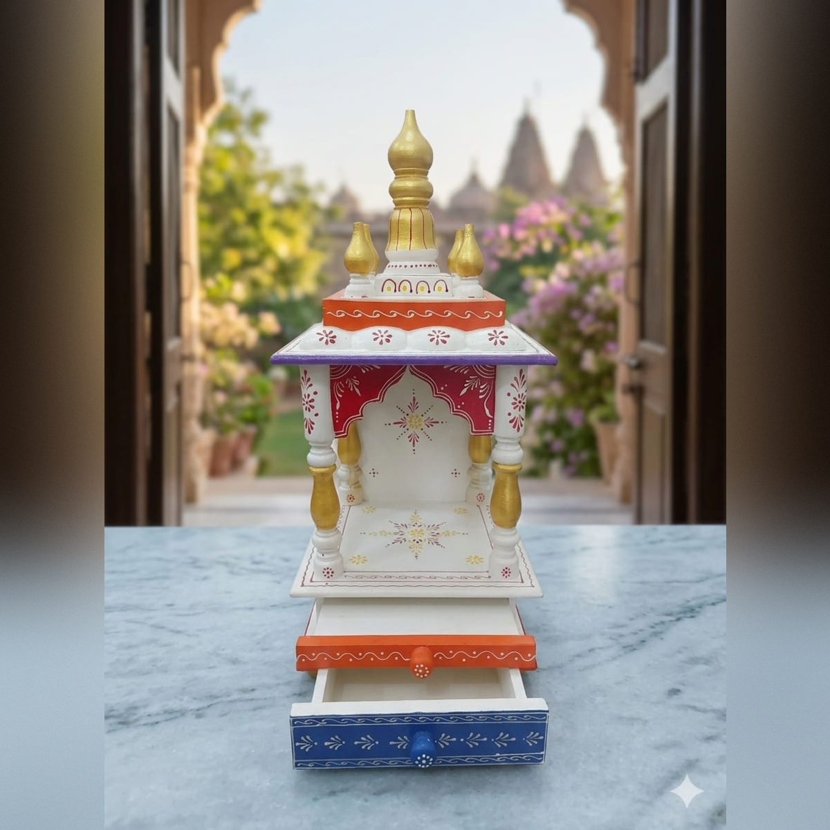Traditional Handcrafted Temple for Home