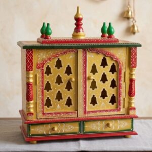 Hand-Painted Puja Mandir for Home