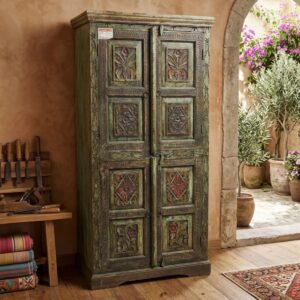 Antique Hand-Carved Wooden wardrobe