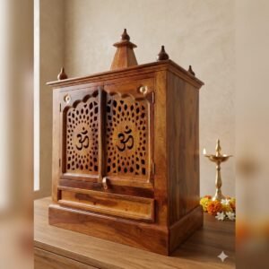 Elegant Solid Wood Pooja Mandir for Home