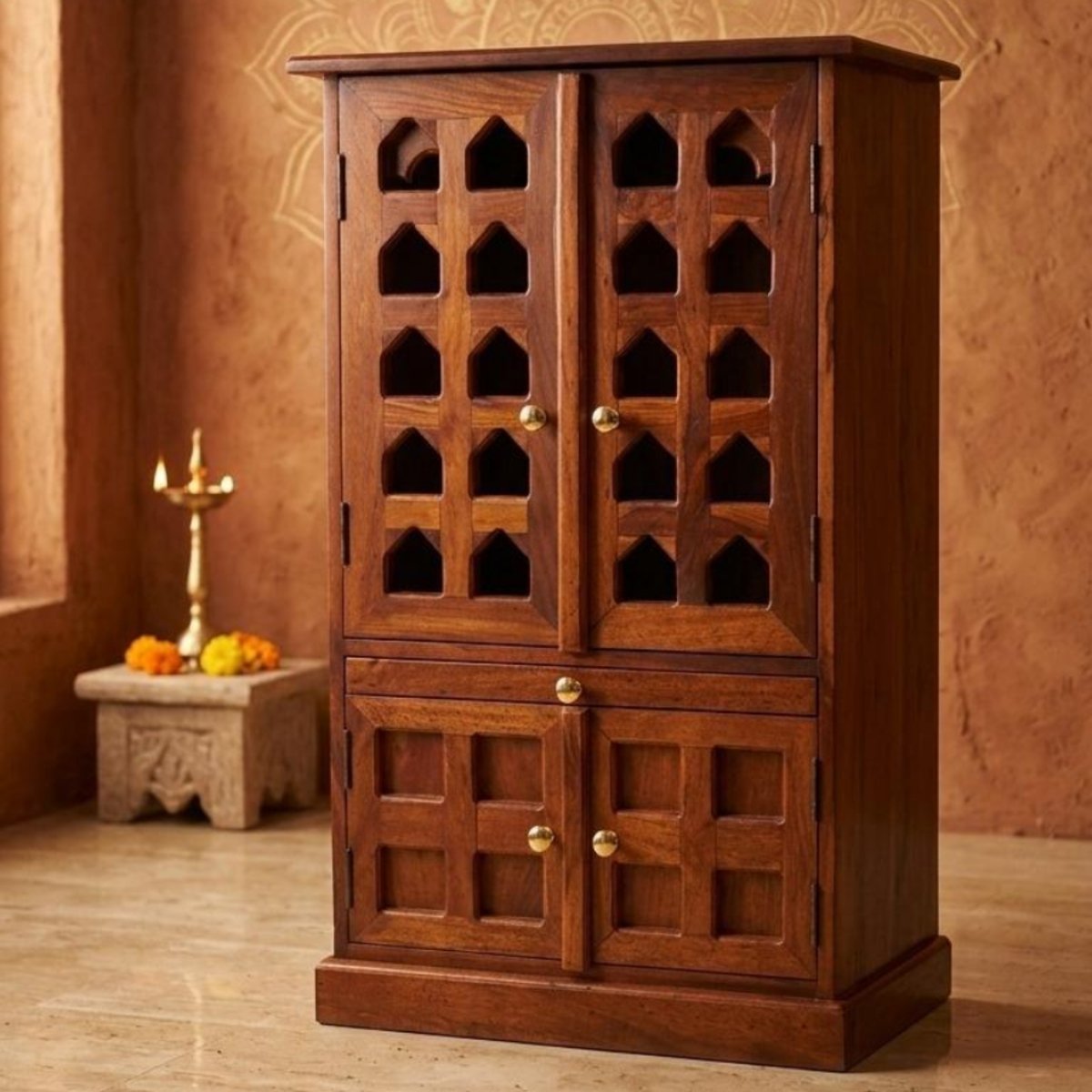 Premium Solid Wood Mandir