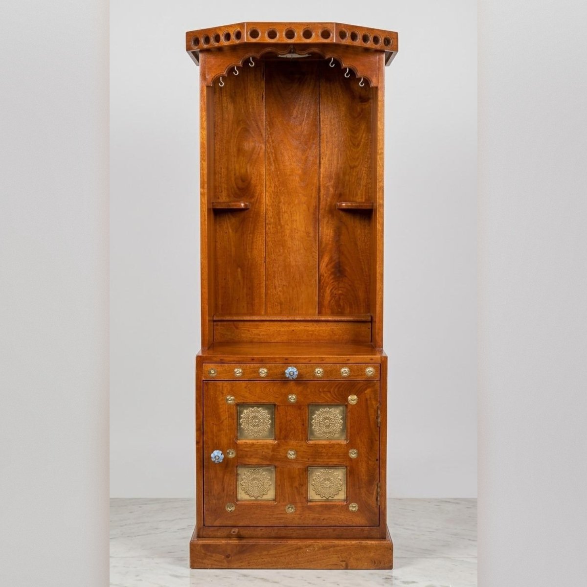 Traditional Solid Wood Pooja Mandir