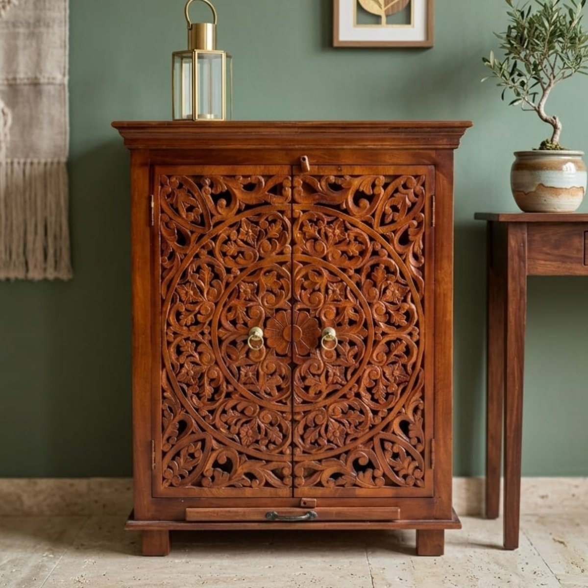 Hand-Carved Solid Wood Home Temple