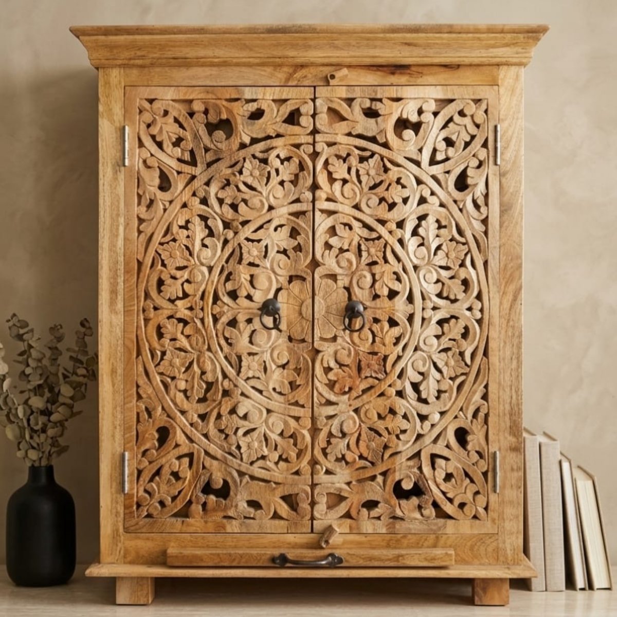 Hand-Carved Solid Wood Home Temple