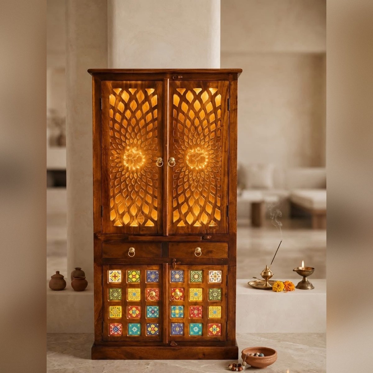 Premium Solid Wood Home Temple