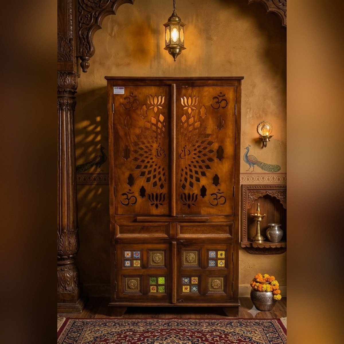Premium Handcrafted Solid Wood Mandir