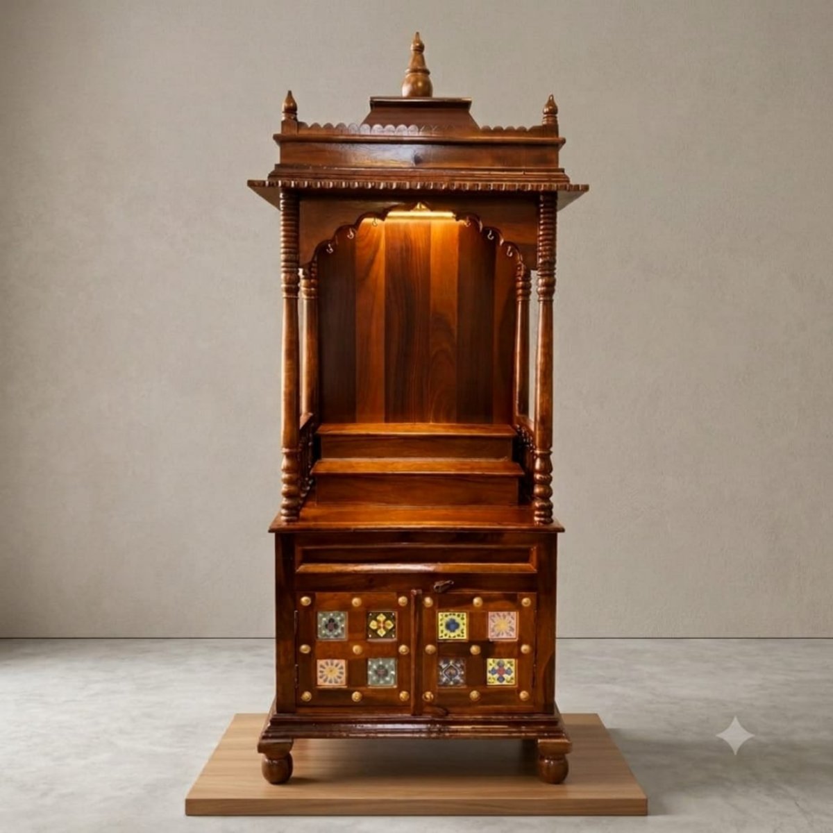 Premium Handcrafted Solid Wood Mandir