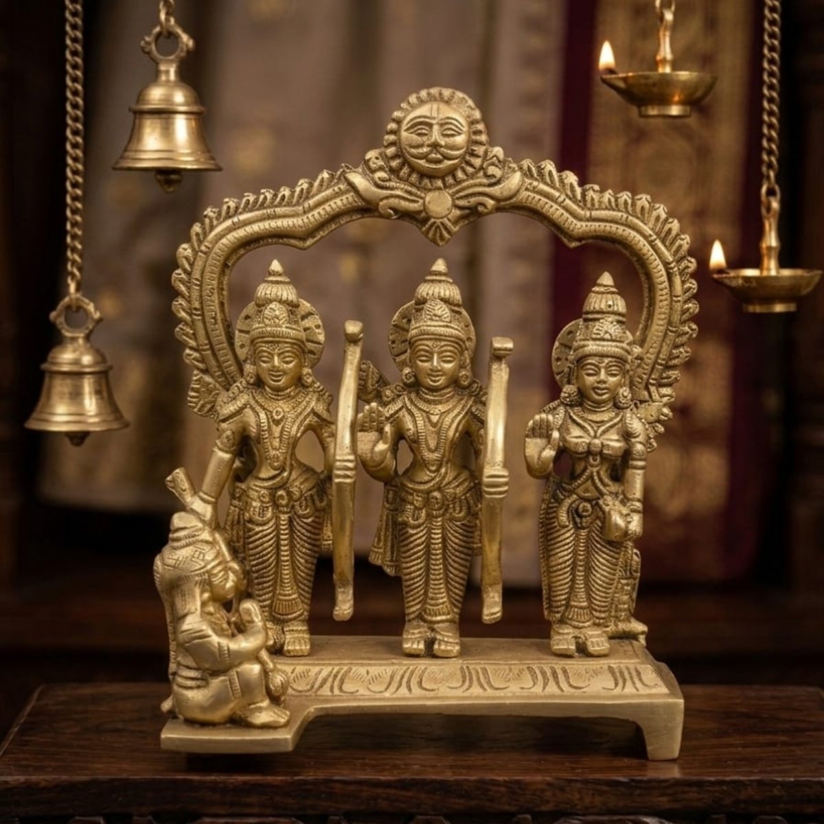 Handcrafted Brass Ram Darbar Idol