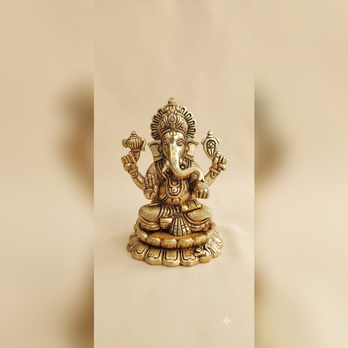 Brass Ganesha Idol Small