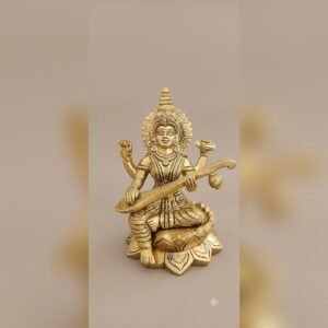 Handcrafted Brass Goddess Saraswati Idol